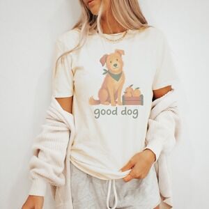 Friendly Dog with Oranges Graphic Tee for Animal Lovers